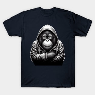 an orangutan wearing a hoodie T-Shirt